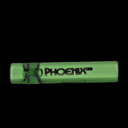 PHOENIX CHILLUM WITH COLOR DOT GREEN 3 INCH