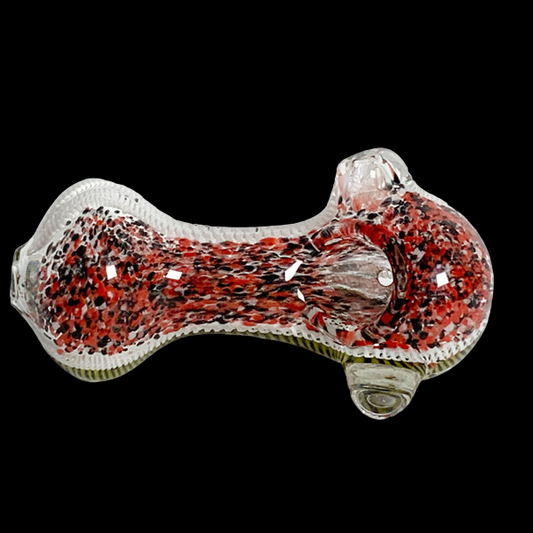 HEAVY HAND PIPE W/WIDE MOUTHPIECE AND FRIT