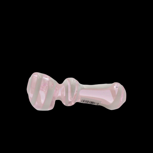COLORED TUBE WITH 2 RING HAND PIPE PINK AND WHITE 3 INCH
